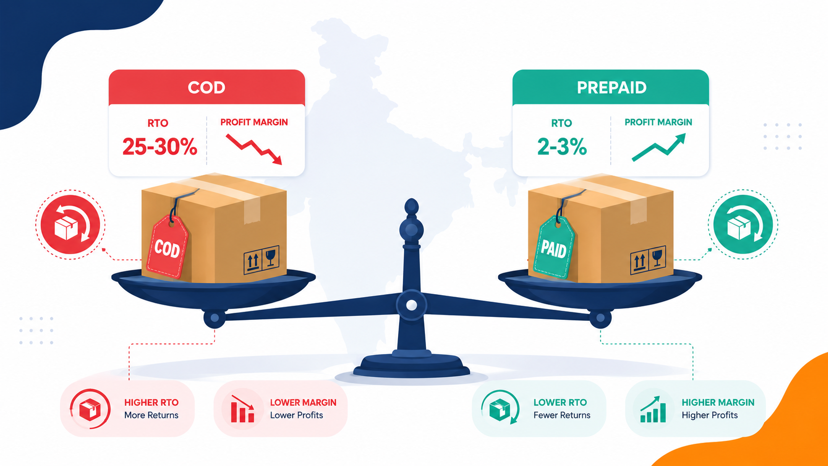 Cash on Delivery (COD) vs Prepaid: Impact on RTO and Profitability