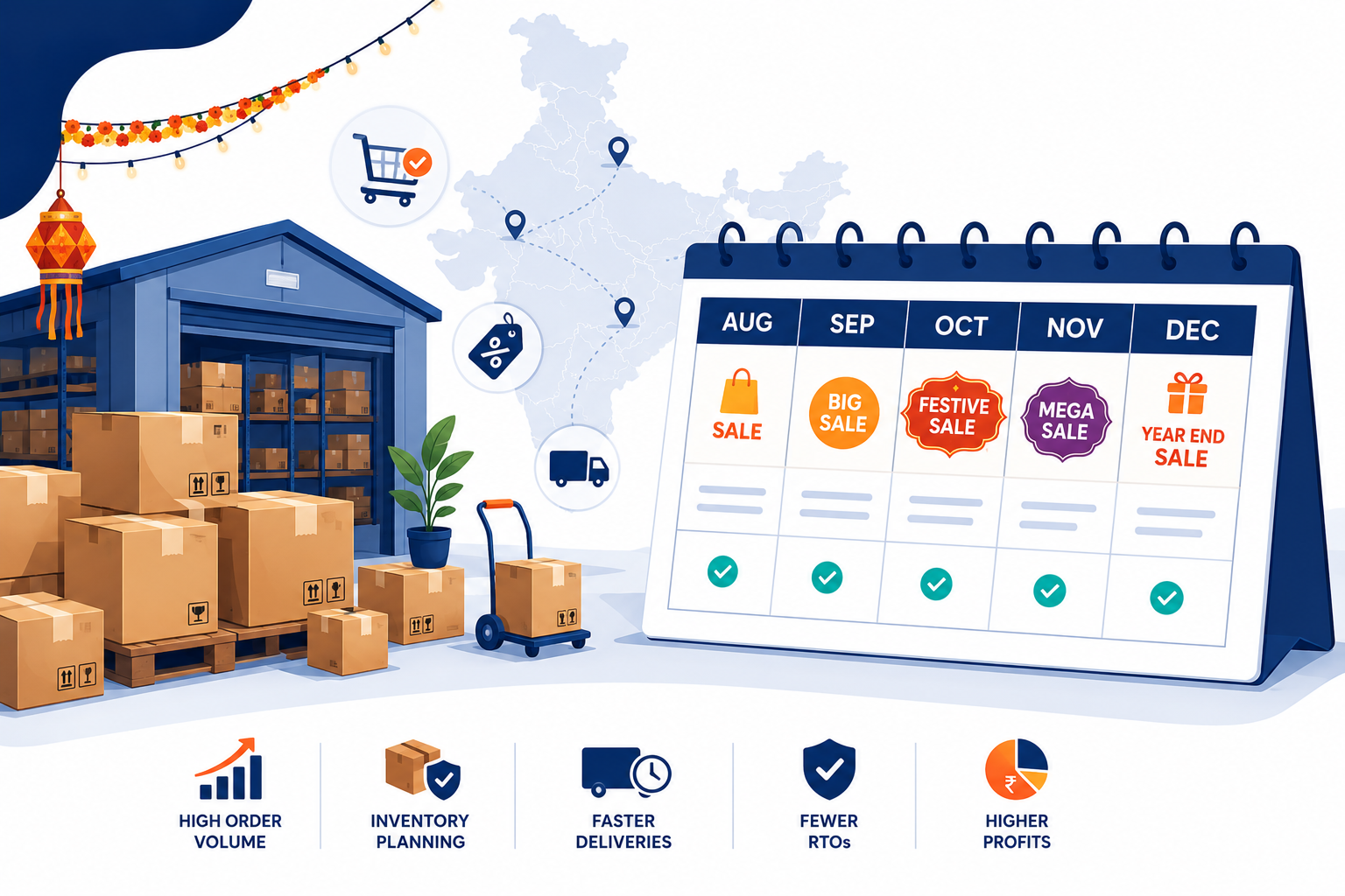 Festive Season Shipping Playbook for D2C: Diwali, EOSS, BFCM 2026